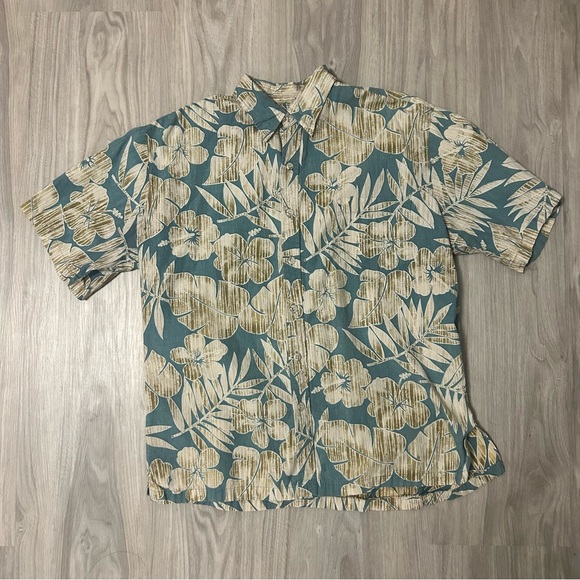 Tori Richard Boat Day Aloha Cotton Lawn Camp Shirt - Lagoon